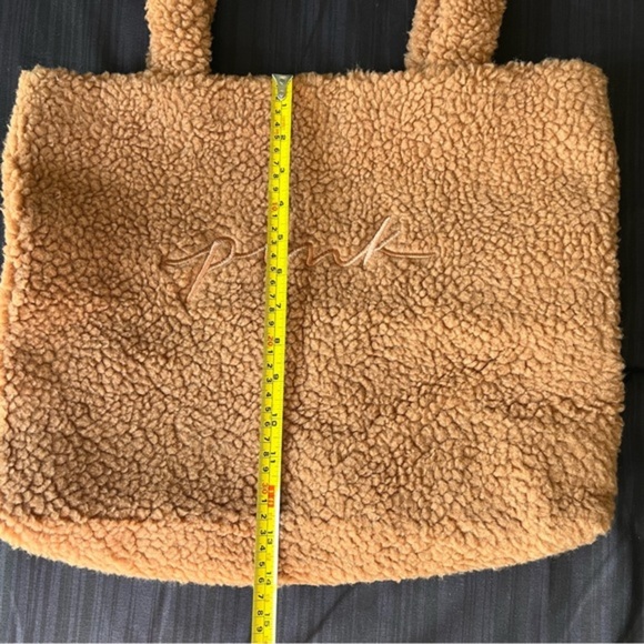 PINK VS Tan Sherpa Tote Bag - Picture 3 of 6